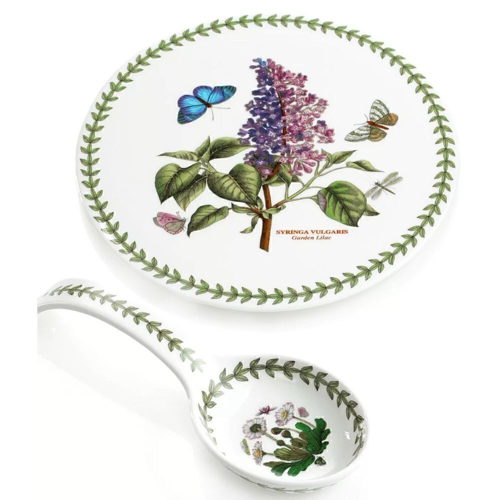 PORTMEIRION
Dinnerware, Botanic Garden Spoon Rest and Trivet Gift Set New In Box